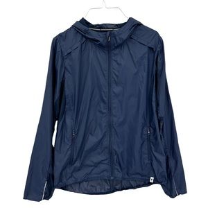 SMARTWOOL Jacket Zip Up Merino Wool Lightweight Windbreaker Blue